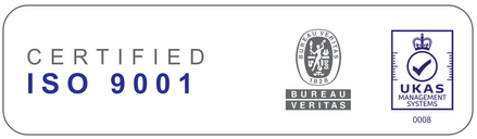 ISO:9001 Bureau Veritas UKAS certified